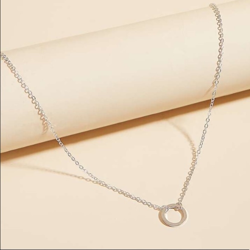 ($1) Silver Ring Necklace